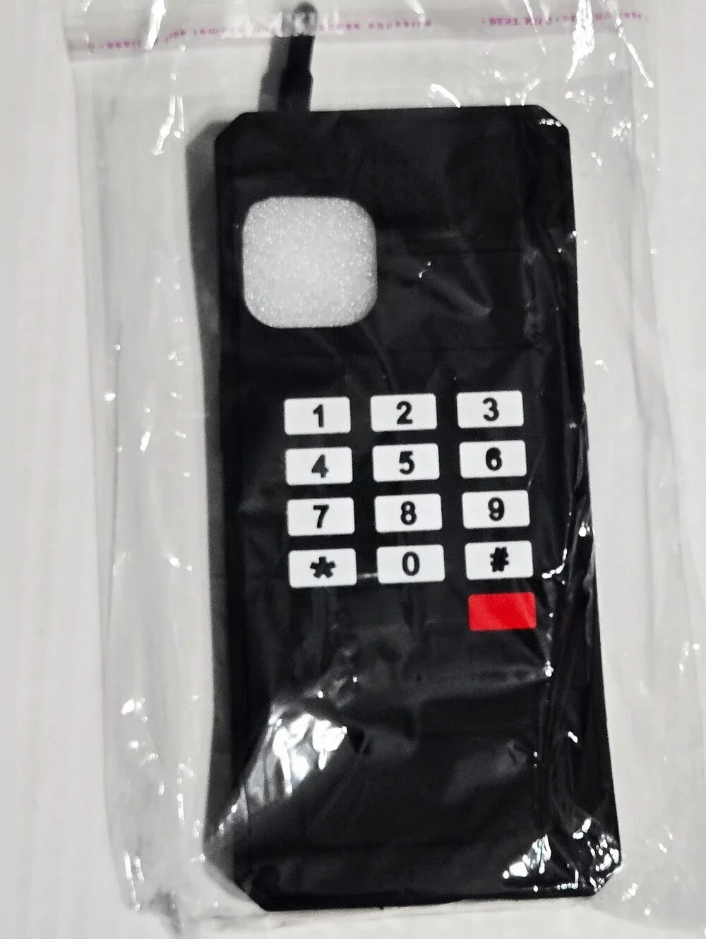 iPhone 15 Plus / 14 Plus Retro Brick Phone Silicone Case Black Novelty Protectiv